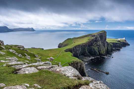 Neist Point Peninsula On The Isle Of Skye; Isle Of Skye, Scotland