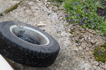 wheel of a car