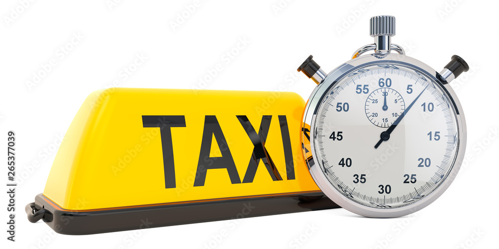 Poster fast taxi concept, 3d rendering