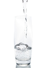 water on white background