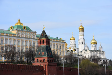 Moscow Kremlin architecture. Popular landmark.