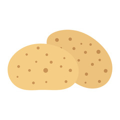 Potatoes vector illustration. Isolated white background