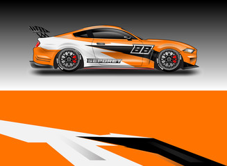 Naklejka premium Car wrap designs vector . File ready to print and editable . Eps 10
