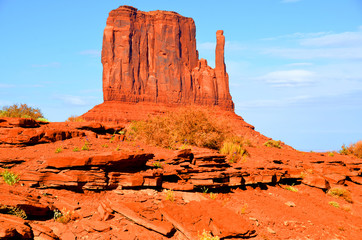 Monument Valley is a region of the Colorado Plateau characterized by a cluster of vast sandstone...