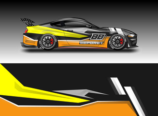 Fototapeta premium Car wrap designs vector . File ready to print and editable . Eps 10