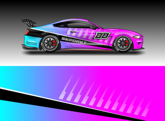 Car wrap designs vector . File ready to print and editable . Eps 10
