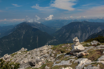 Scenic landscape of the Austrian Alps of the Dachstein
