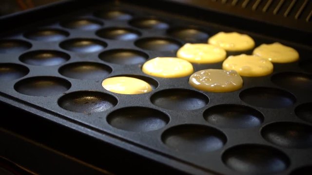 filling mini pancakes