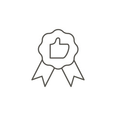 Like, arm, award vector icon. Element of simple icon for websites, web design, mobile app, info graphics. Thick line icon for website design and development