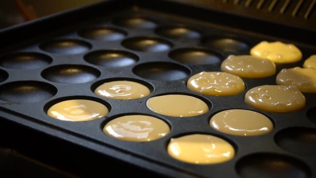 filling mini pancakes