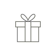 Present, box vector icon. Element of simple icon for websites, web design, mobile app, info graphics. Thick line icon for website design and development