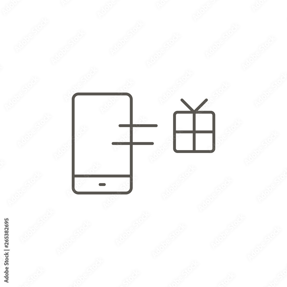 Poster mobile, box, present vector icon. element of simple icon for websites, web design, mobile app, info 