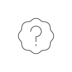 Bubble, cloud, mood, question vector icon. Element of simple icon for websites, web design, mobile app, info graphics. Thick line icon for website design and development