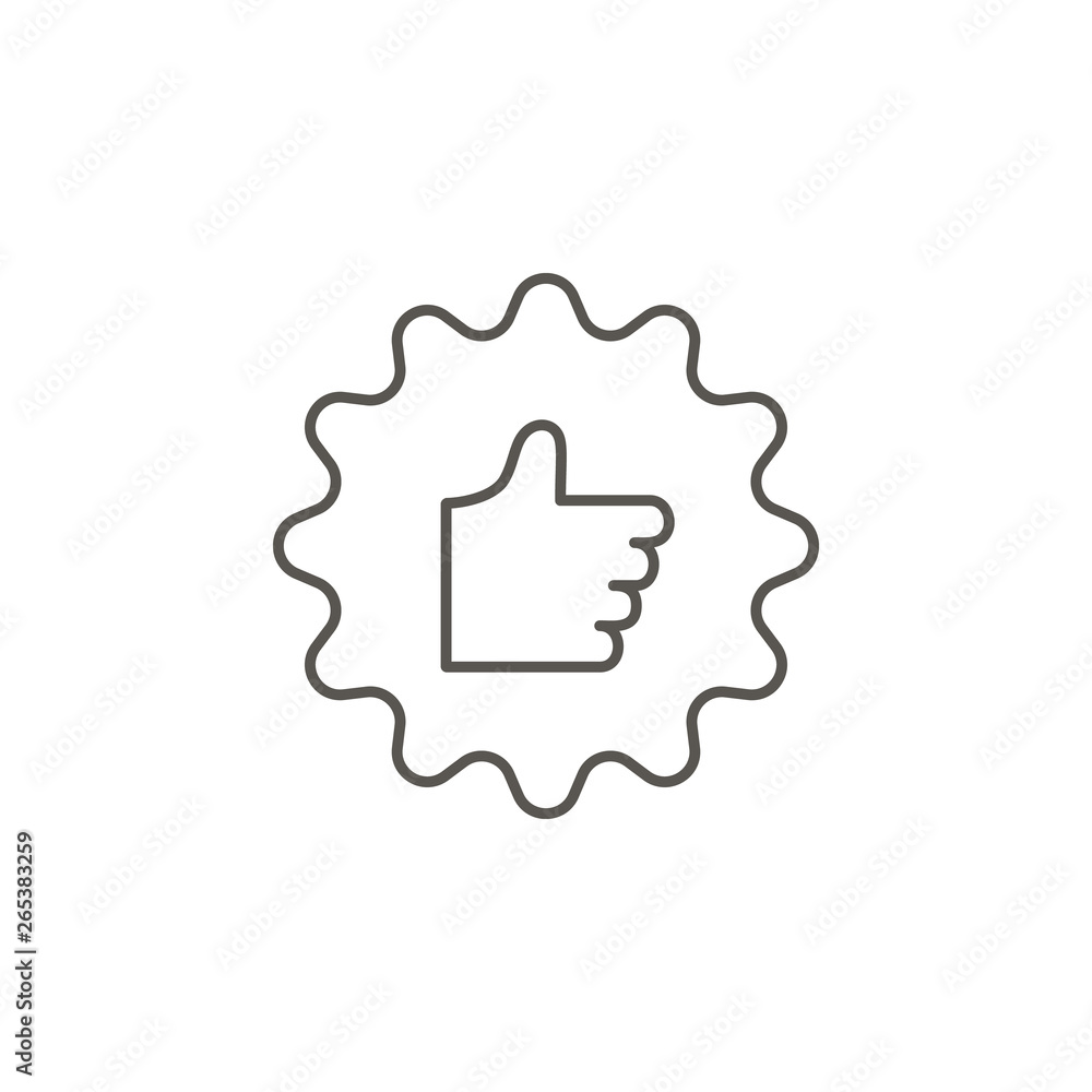 Aufkleber bubble, hand, like vector icon. element of simple icon for websites, web design, mobile app, info gr
