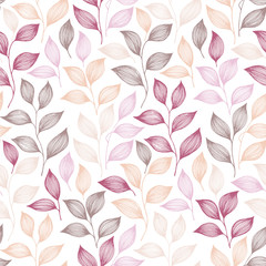 Wrapping tea leaves pattern seamless vector illustration.