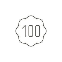 Bubble, cloud, gaming, hundred vector icon. Element of simple icon for websites, web design, mobile app, info graphics. Thick line icon for website design and development