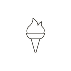 Fire, flame vector icon. Element of simple icon for websites, web design, mobile app, info graphics. Thick line icon for website design and development