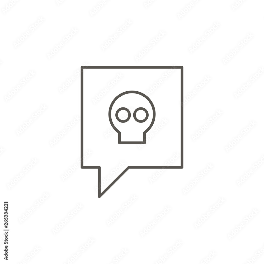 Poster chat, dead, death vector icon. element of simple icon for websites, web design, mobile app, info gra