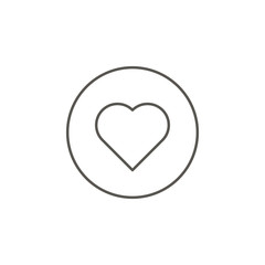 Circle, heart vector icon. Element of simple icon for websites, web design, mobile app, info graphics. Thick line icon for website design and development