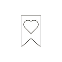 Medal, reward, award, heart vector icon. Element of simple icon for websites, web design, mobile app, info graphics. Thick line icon for website design and development