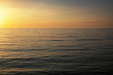 Beautiful sunset above the sea. Conposition of nature