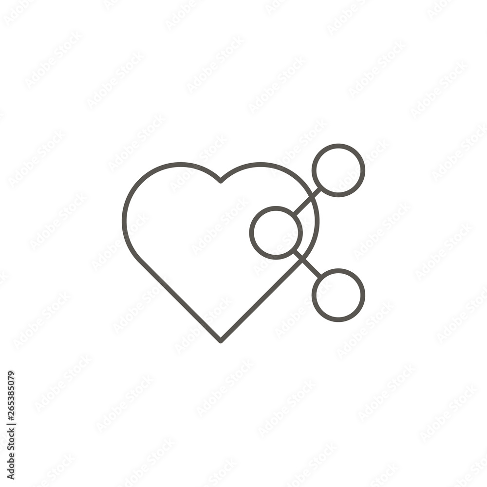 Aufkleber heart, network, share, like vector icon. element of simple icon for websites, web design, mobile app