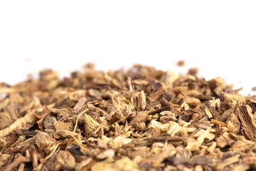 Echinacea Root in a Pile on a White Background
