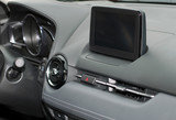 Screen multimedia system on dashboard in a modern car