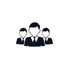 Business Team Icon, Vector isolated simple illustration