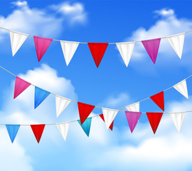 Obraz premium Party Pennants Slinger Realistic 