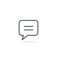 Speech Bubble icon. Vector isolated simple line communication chat symbol