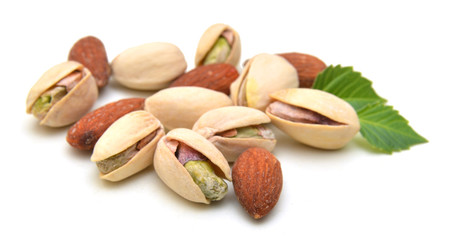Almonds with pistachio