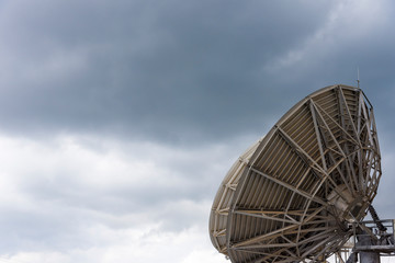 Radio antenna dishes of the radio telescope