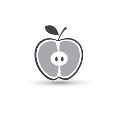 Apple vector icon. Apple fruit