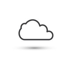 Cloud Icon Vector. Simple flat symbol. 
