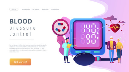 Website vibrant violet landing web page template.