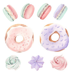 watercolor sweets collection.