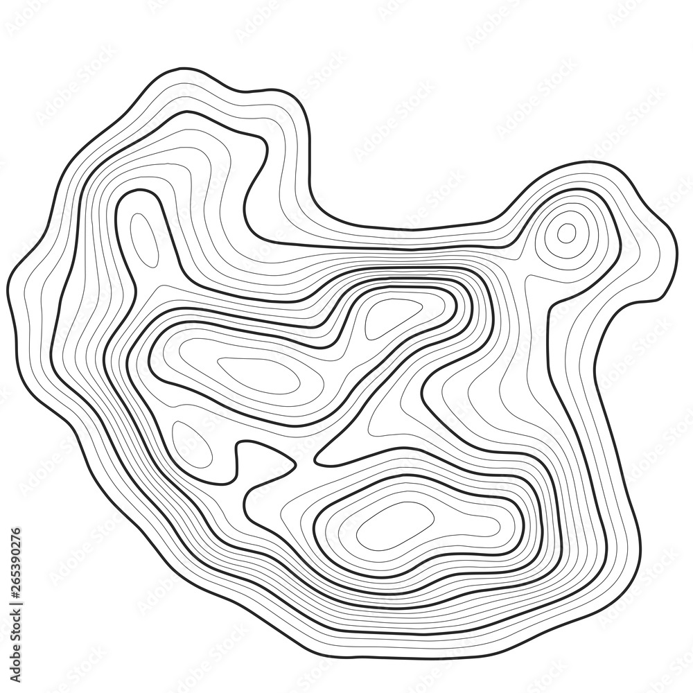 Poster topographic map background concept. topo contour map. geographic world topography map grid. line top