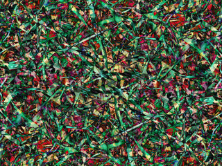 Spring and summer abstract foliage texture. Grass and flowers botanical background. Modern colorful pattern