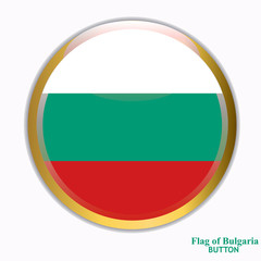 Bright button with flag of Bulgaria . Happy Bulgaria day background. Bright button with flag. Illustration with white background.
