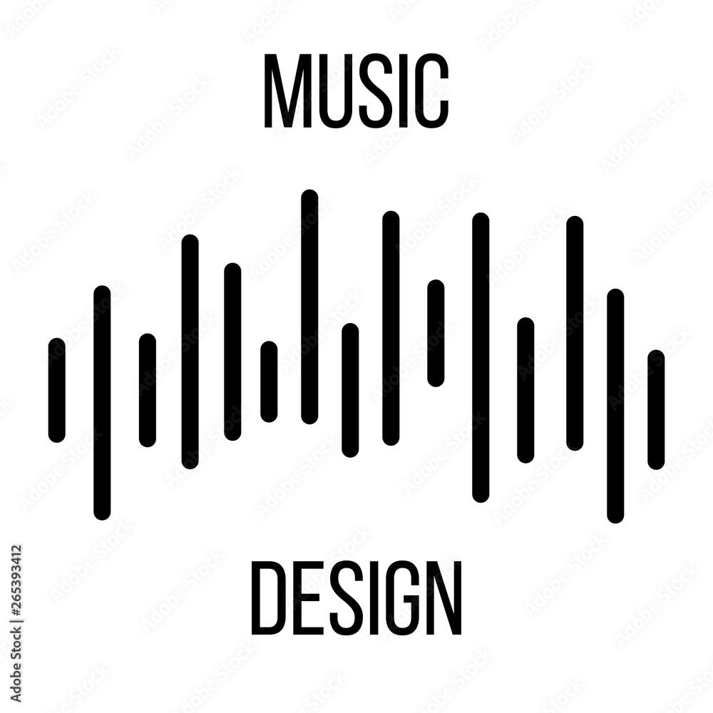 Poster music background. audio equalizer icon. sound wave. abstract vector element for music design with eq
