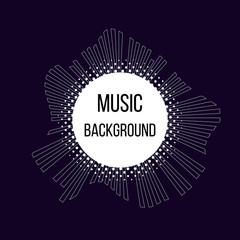 Music background. Audio equalizer icon. Sound wave. Abstract vector element for music design with equalizer. Vector illustration