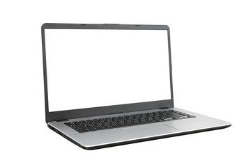 Laptop with blank screen 