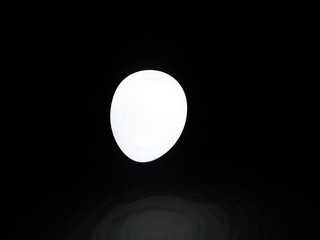 crystal ball on black background