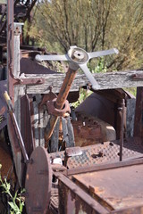 Arizona's Goldfield mining town: vintage rusted-out cars and trucks