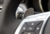 manual gear changing stick on a car's steering wheel
