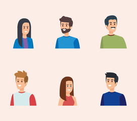 set girls and boys with casual clothes