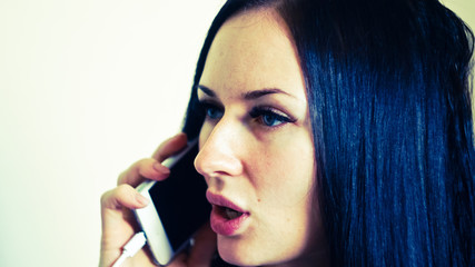 girl talking on a mobile phone