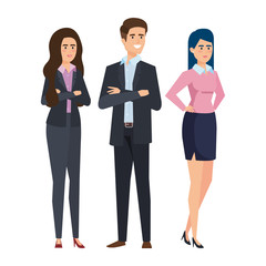 business people teamwork characters