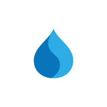 simple curves water drop letter s logo vector